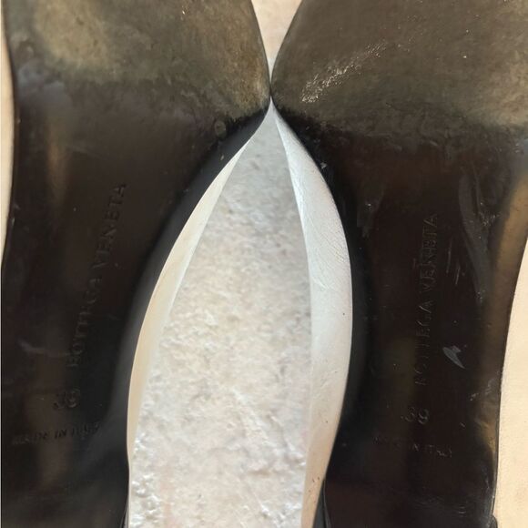 Bottega Veneta dress shoes pumps colorblock heels baby doll logo bow design - Picture 5 of 7